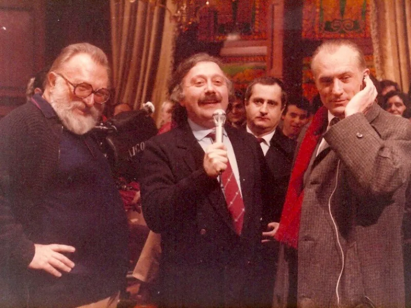 Sergio Leone con Gianni Minà